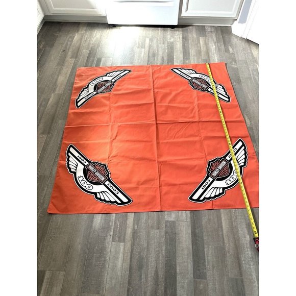Harley-Davidson very rare 100th Anniversary Dealer Banner flag & Tablecloth 54" - Picture 6 of 10